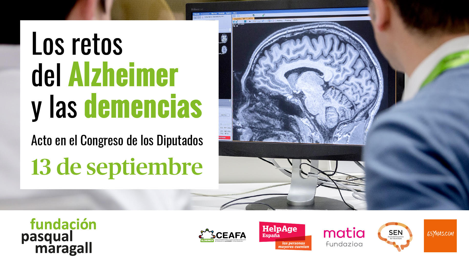 Cartel anunciador del acto: Retos del Alzheimer