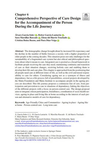 Portada artículo: Comprehensive Perspective of Care Design for the Accompaniment of the Person During the Life Journey
