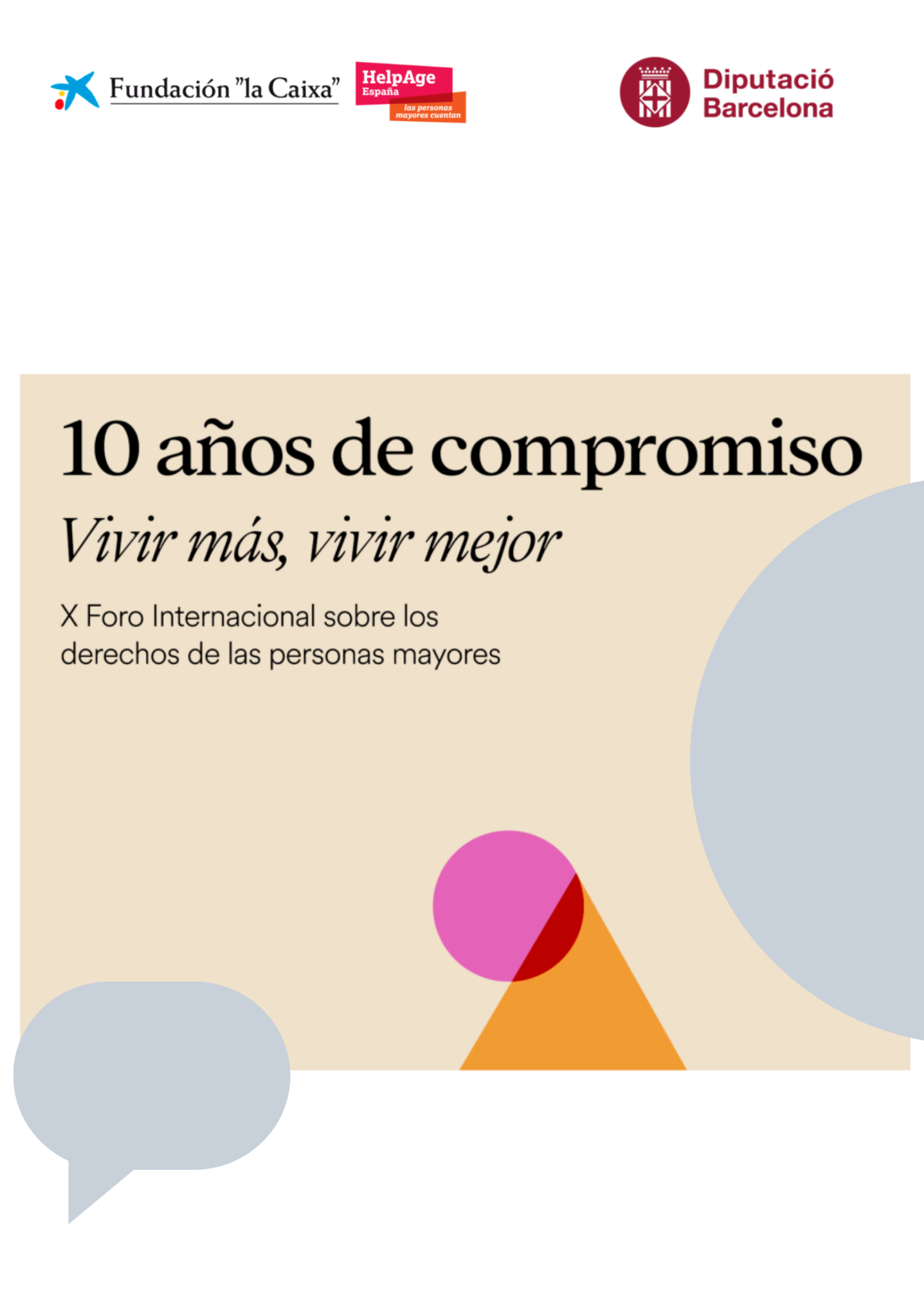Cartel anunciador del X Foro Internacional "Vivir Más, Vivir Mejor"