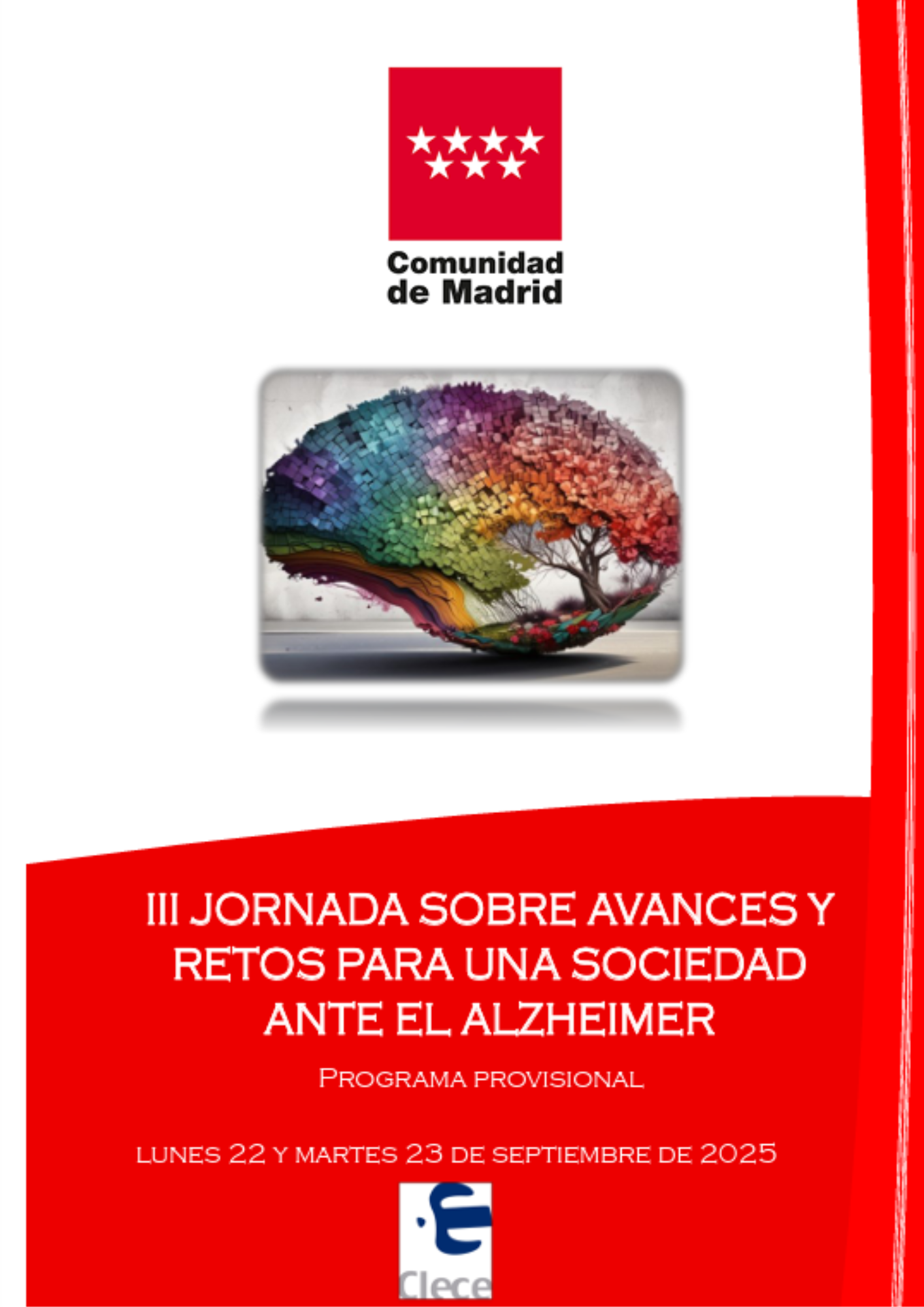 Cartel III Jornadas "Avances y retos para una sociedad ante el Alzheimer"