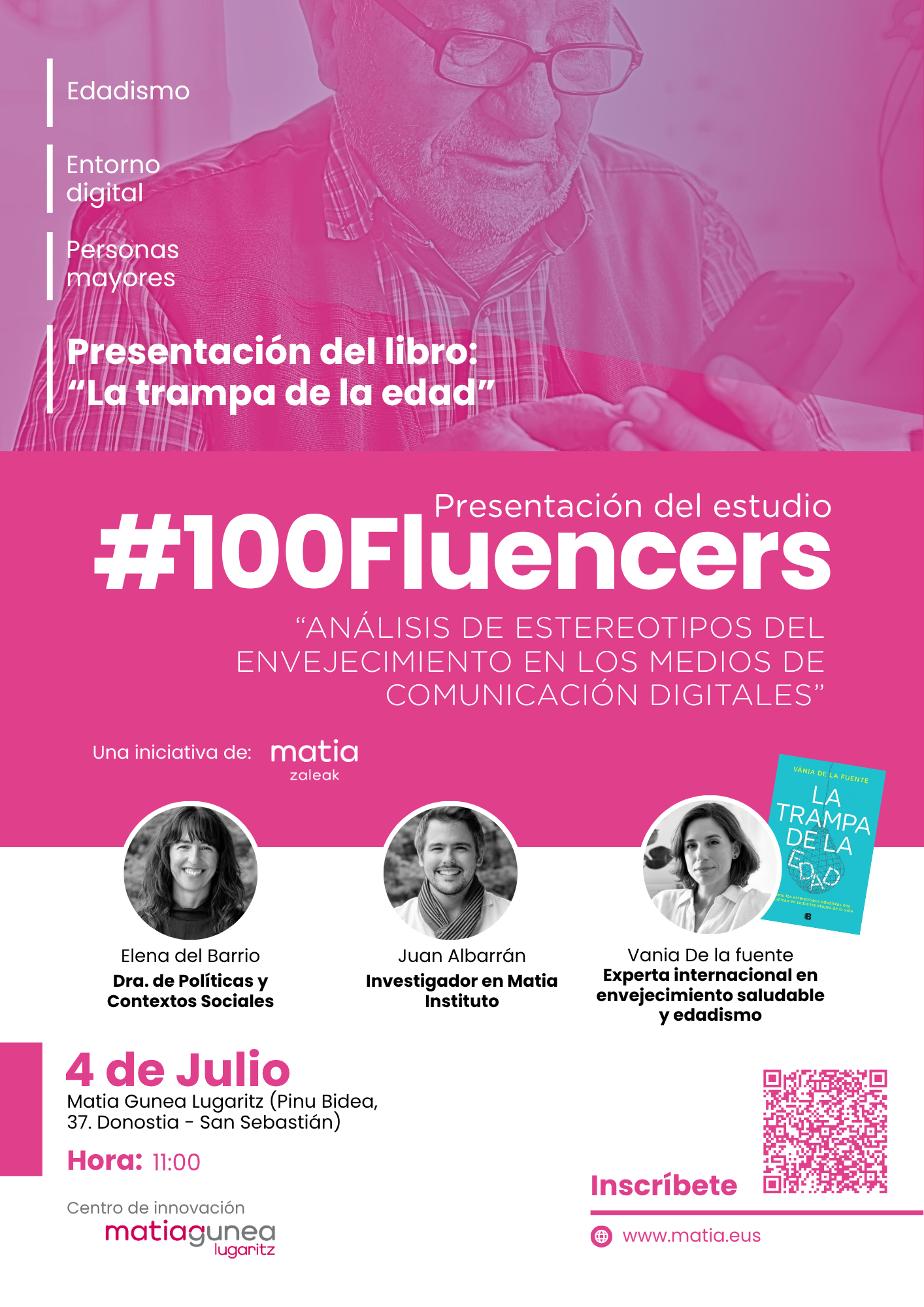 Cartel anunciador de la jornada de presentación del estudio #100fluencers