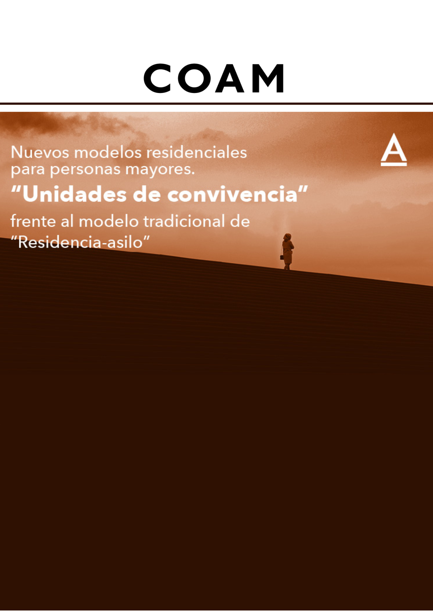 Cartel de la jornada de COAM: Nuevos modelos residenciales para personas mayores