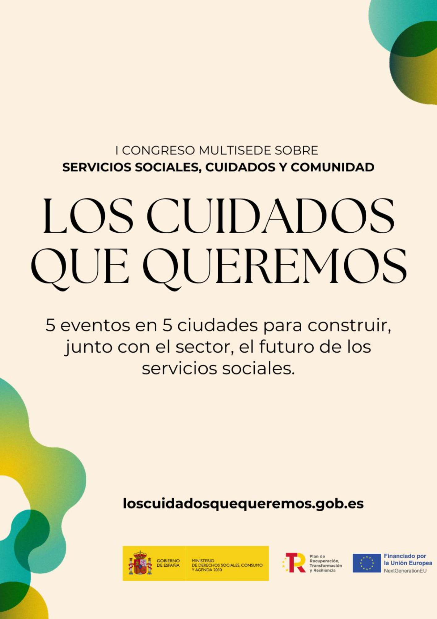 Cartel anunciador del congreso: "Los cuidados que queremos"