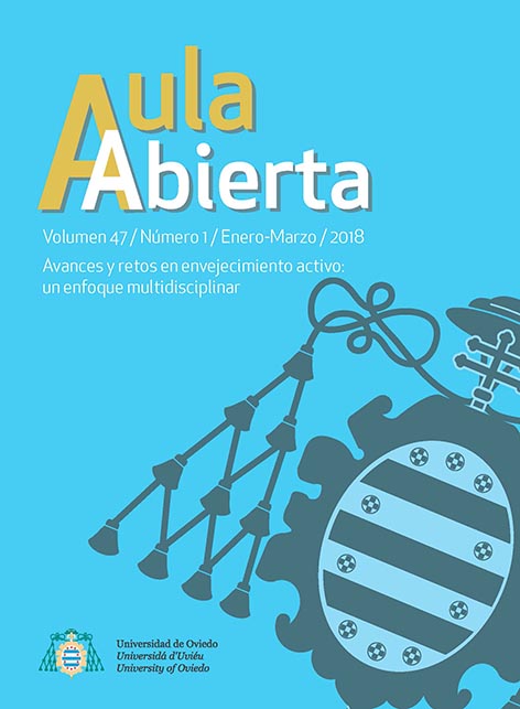 Portada de la revista: Aula Abierta, editada por la Universidad de Oviedo Portada de la revista Aula Abierta