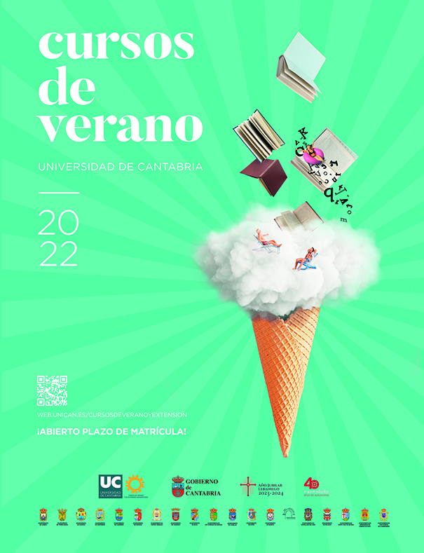 Cartel anunciador cursos de verano de la Universidad de Cantabria