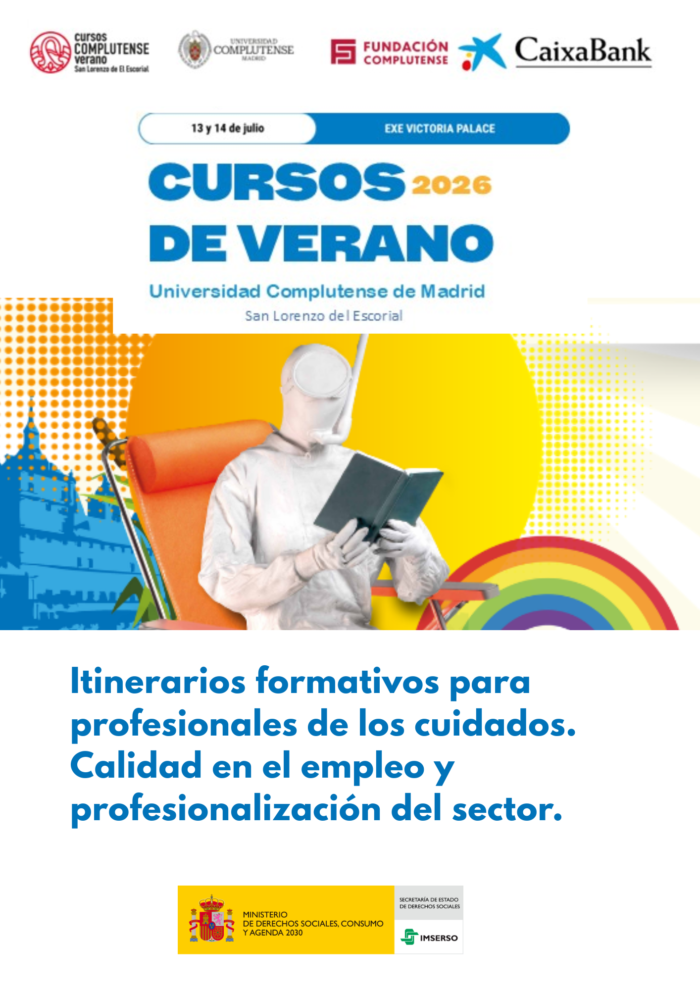Cartel anunciador del curso de verano sobre cuidados de larga duración