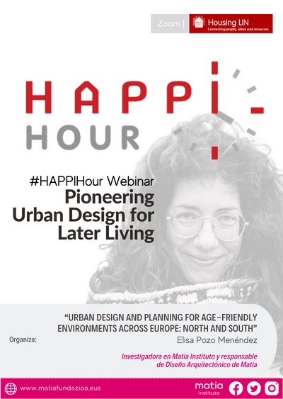 Cartel anunciador de la webinar HAPPIHour HLIN