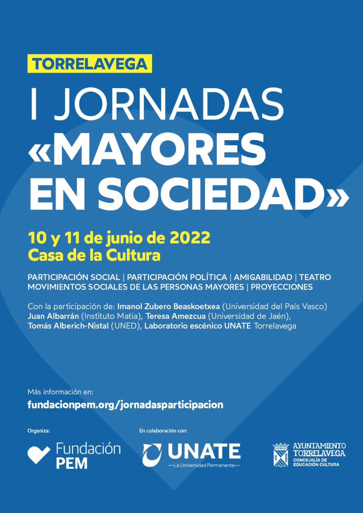 Cartel anunciador: Jornada Mayores en Sociedad