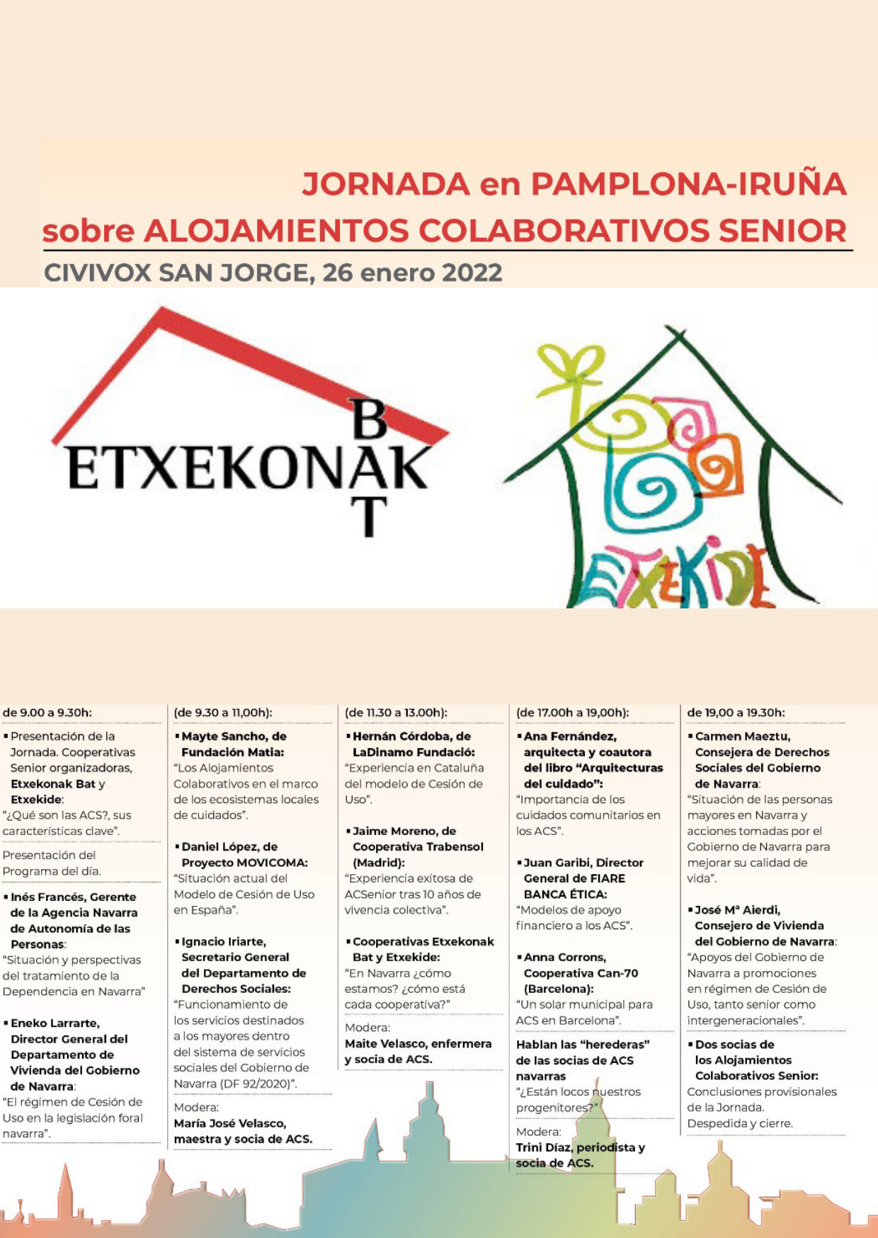 Cartel anunciador: Jornada Alojamientos Colaborativos Senior