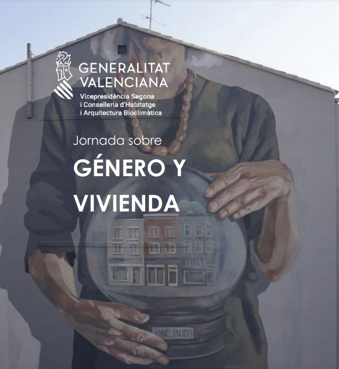 Cartel anunciador de la jornada: Género y vivienda