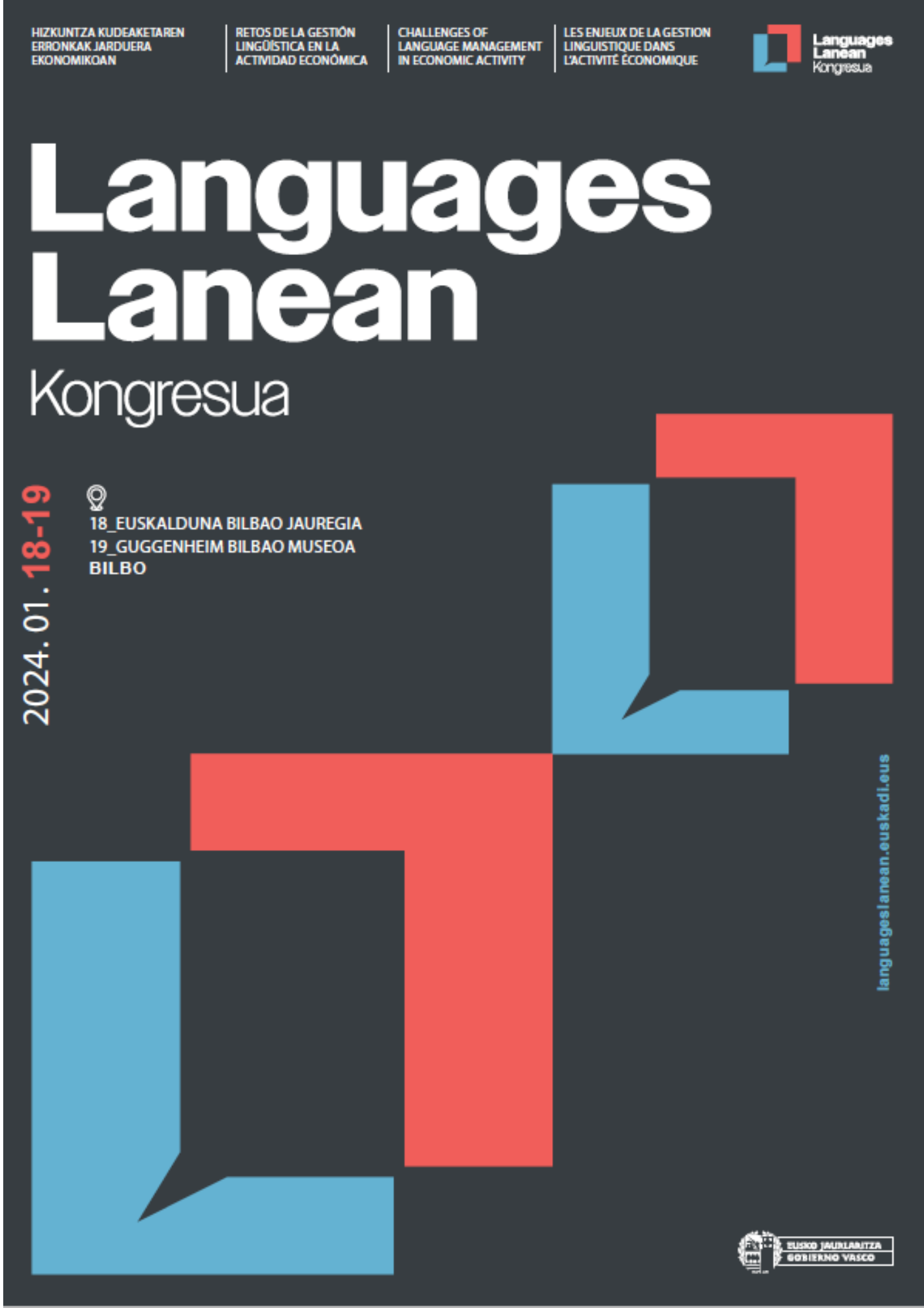 Cartel anunciador congreso Languages Lanean