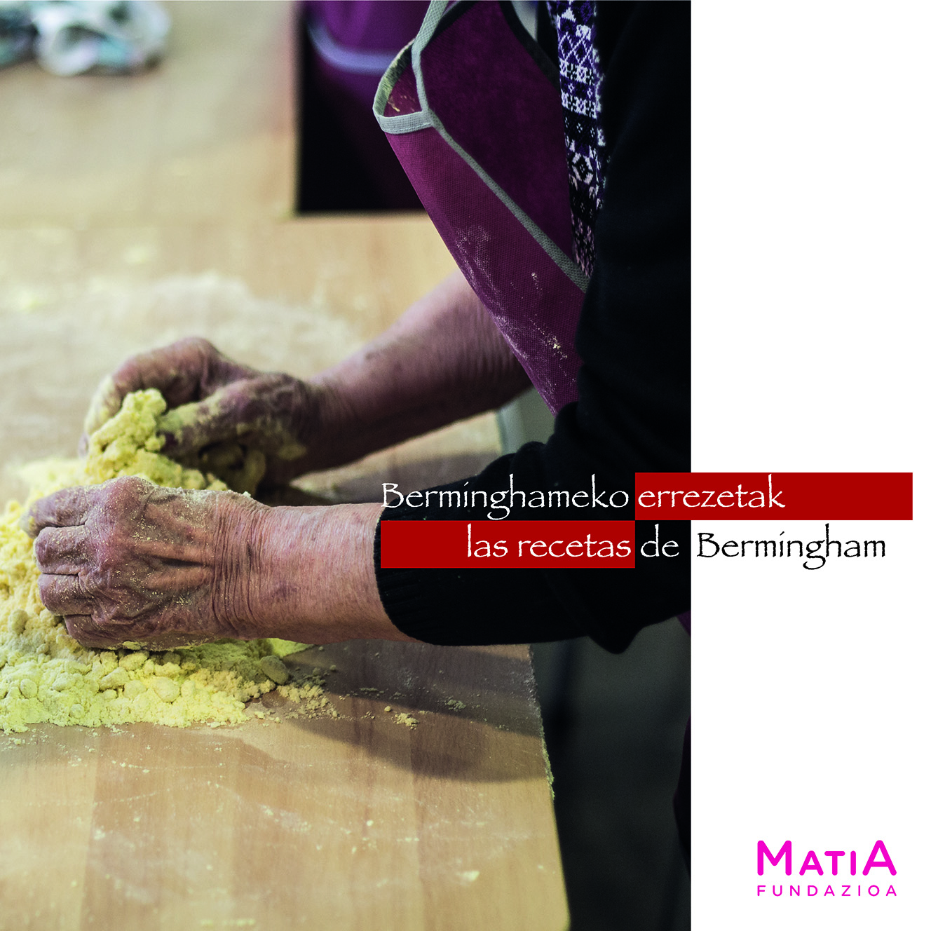 Portada de la publicación: Las recetas de Bermigham Manos de una persona mayor amasando una masa