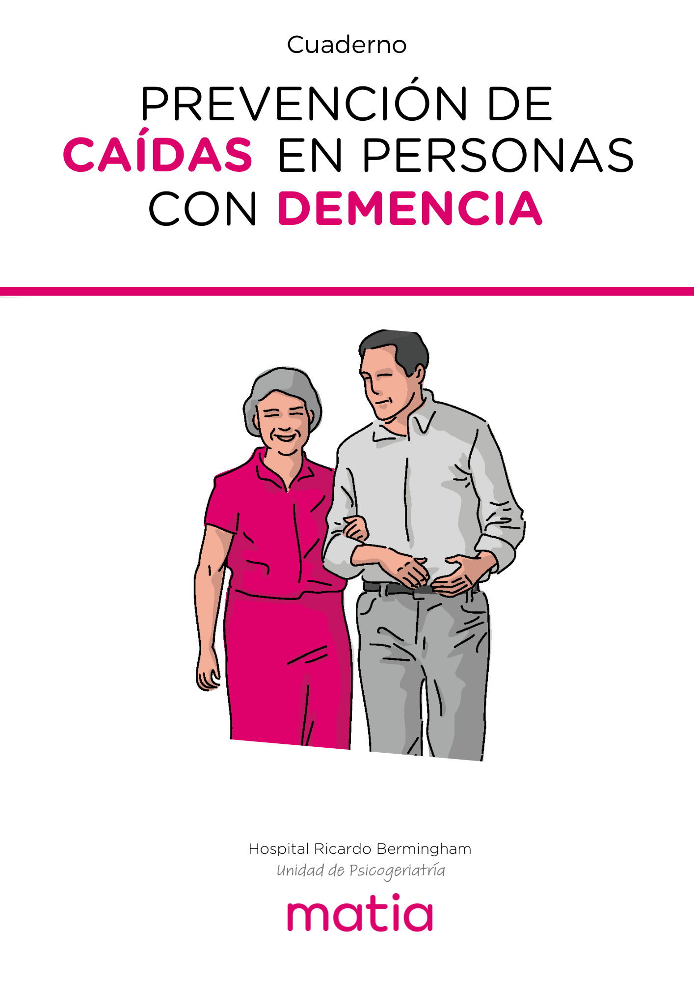 Portada publicación: Cuaderno "Prevención de Caídas en Pacientes con Demencia"