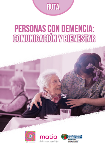 Portada publicación: Ruta personas con demencia: comunicación y bienestar