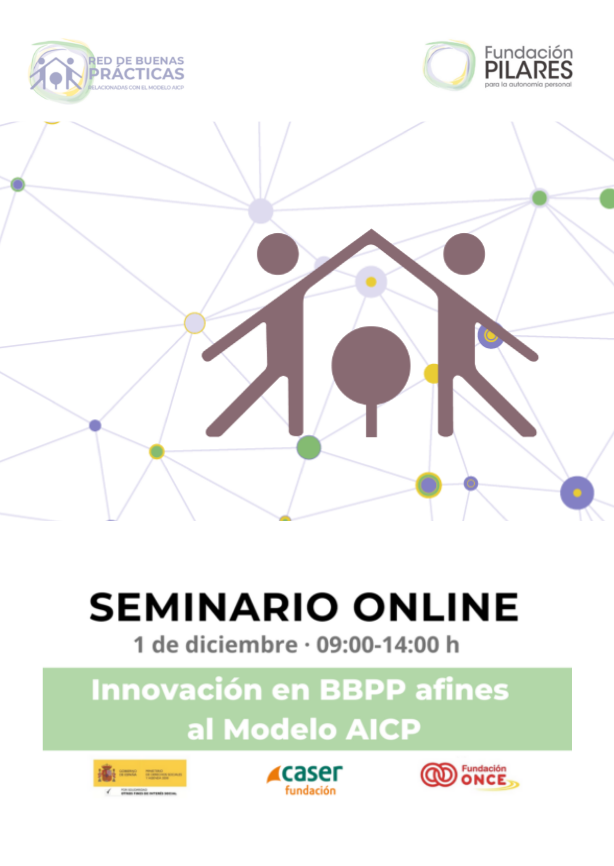 Cartel anunciador: Seminario Online Fundación Pilares