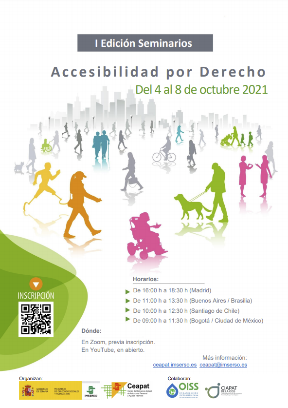 Cartel anunciador de los seminarios web: Accesibilidad por Derecho