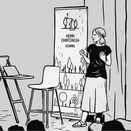 Imagen de la conferencia de Nerea Manterola sobre cuidados paliativos en Usurbil Imagen de la conferencia de Nerea Manterola sobre cuidados paliativos en Usurbil