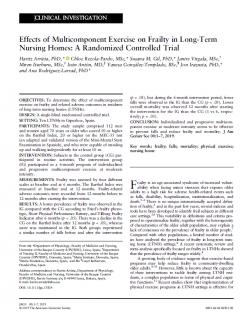 Portada publicación: Effects of Multicomponent Exercise on Frailty in Long-Term Nursing Homes