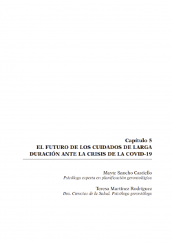 Portada publicación: Informe España 2021. Capítulo 5. El futuro de los cuidados de larga duración ante la crisis de la Covid-19