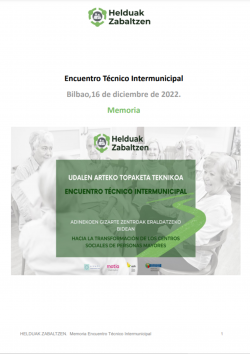 Portada publicación: memoria del primer encuentro intermunicipal del proyecto Helduak Zabaltzen