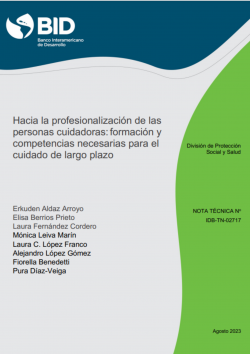 Portada publicación: Hacia la profesionalización de las personas cuidadoras