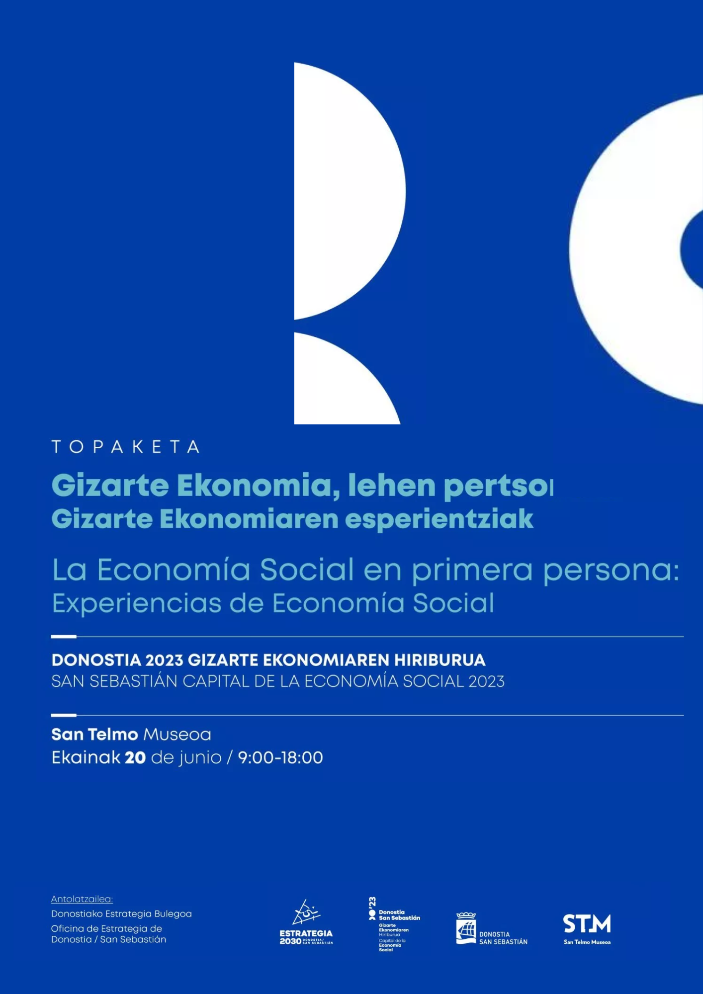 Cartel anunciador Topakena Economía Social