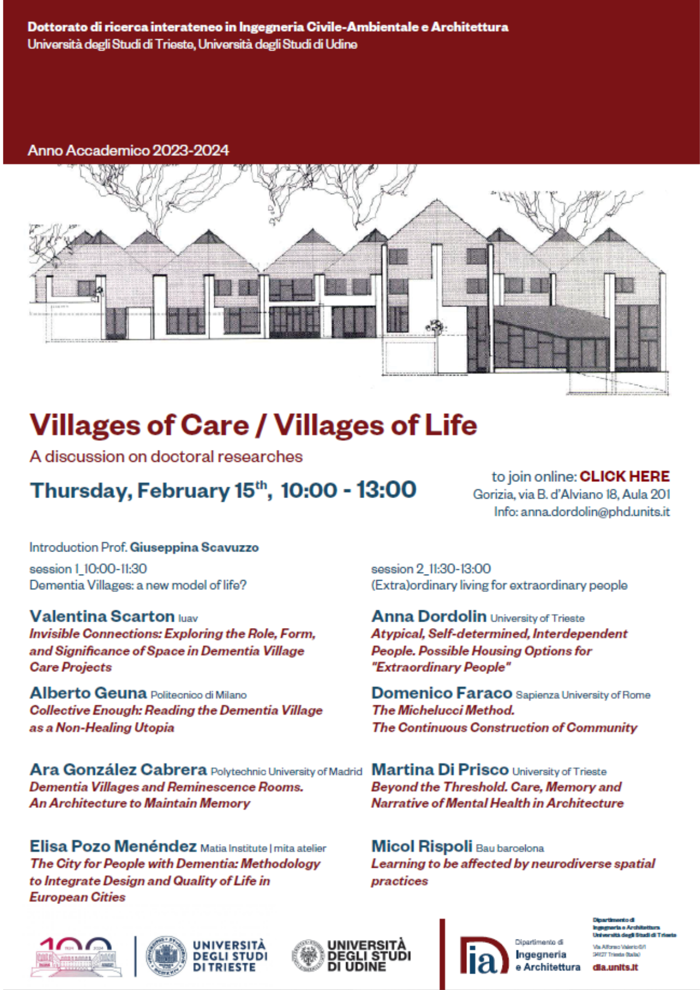 Cartel anunciador seminario Villages of Care / Villages of Life