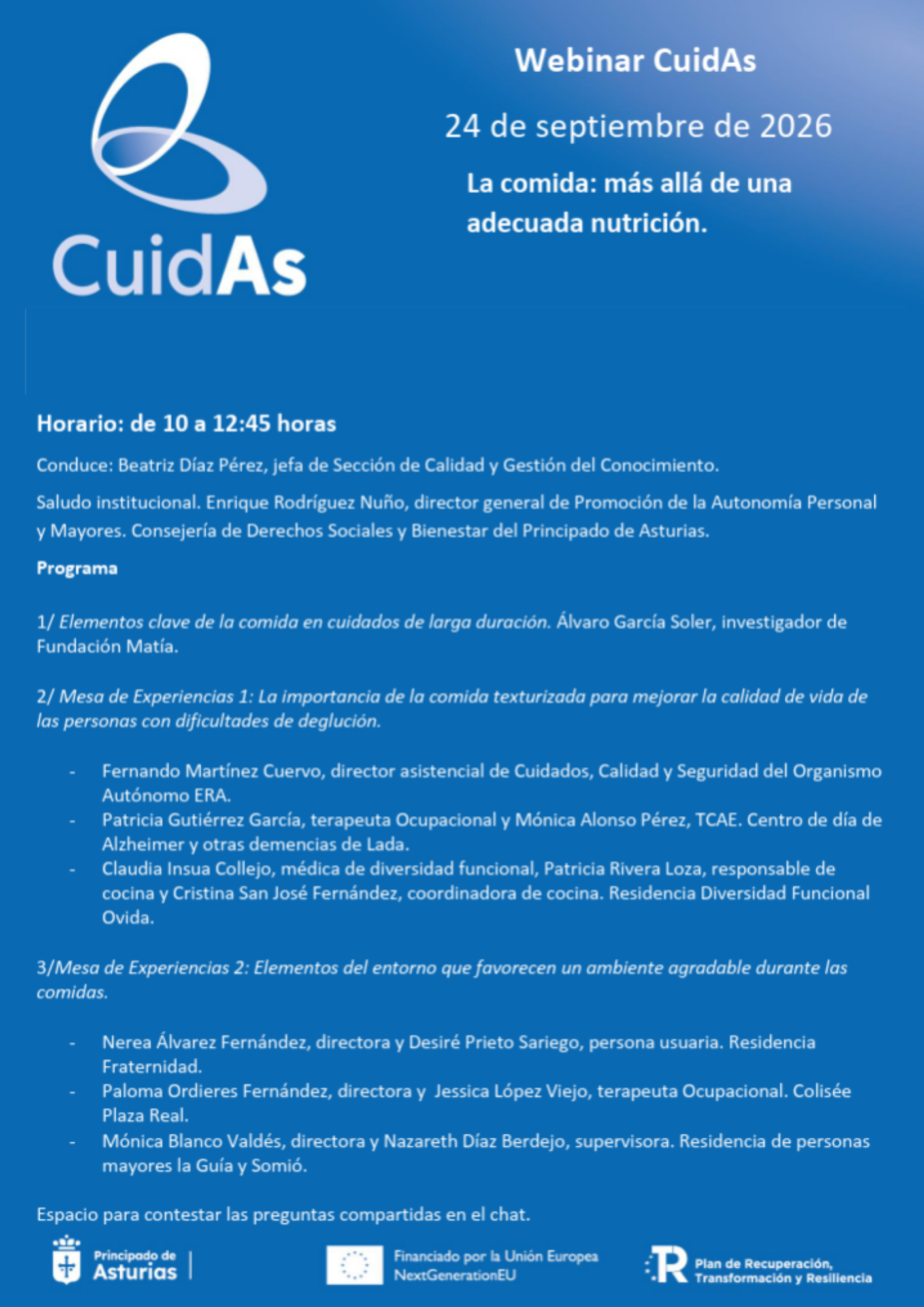 Cartel anunciador de webinar