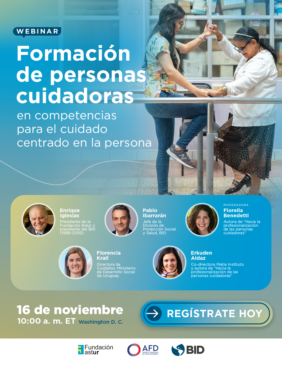 Cartel anunciador webinar BID