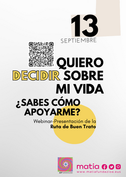 Cartel anunciador de la webinar de presentación de la Ruta de Buen Trato