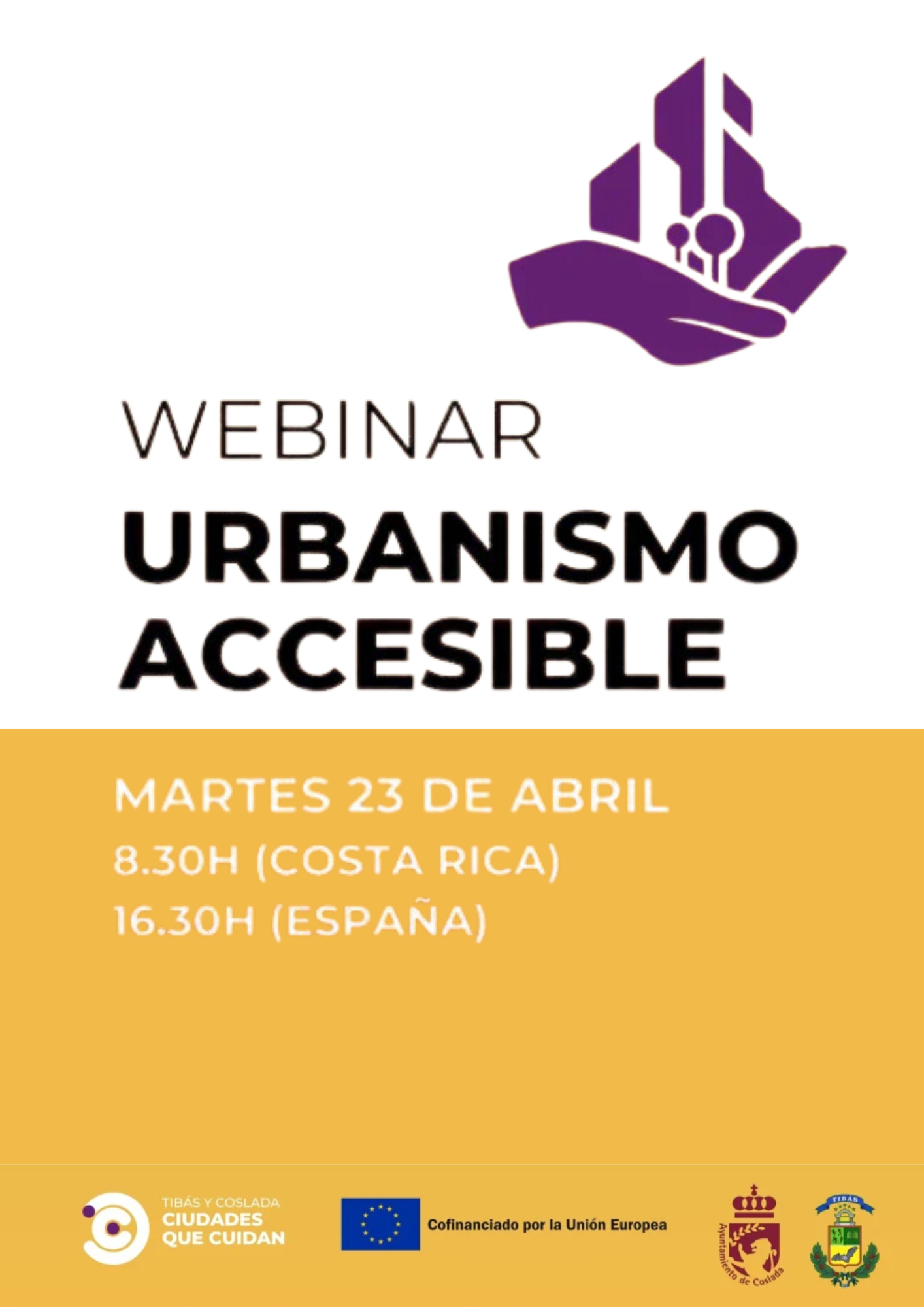 Imagen anunciadora de la webinar "Urbanismo Accesible"